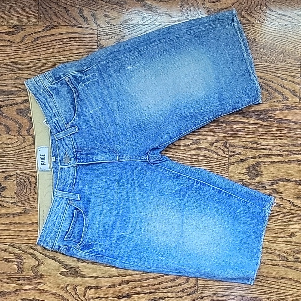 Paige Denim low-rise Bermuda shorts